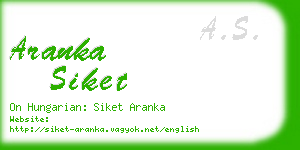 aranka siket business card